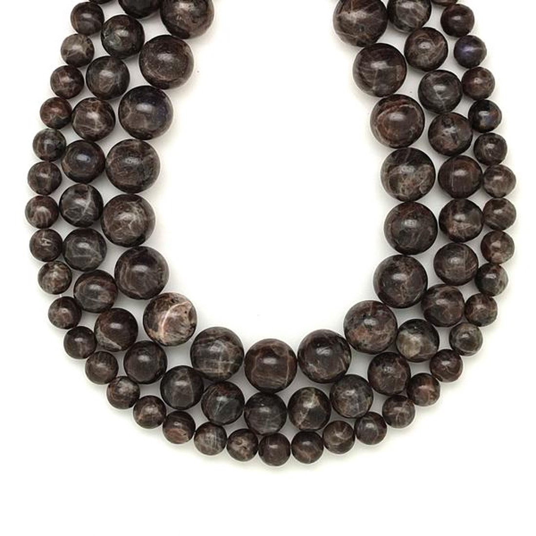 Labradorit fekete golyó 10-11mm  ékszerkészítő alapanyag (füzér) - kellékek & szerszámok - ásvány alapanyag - ásványfüzér - Meska.hu