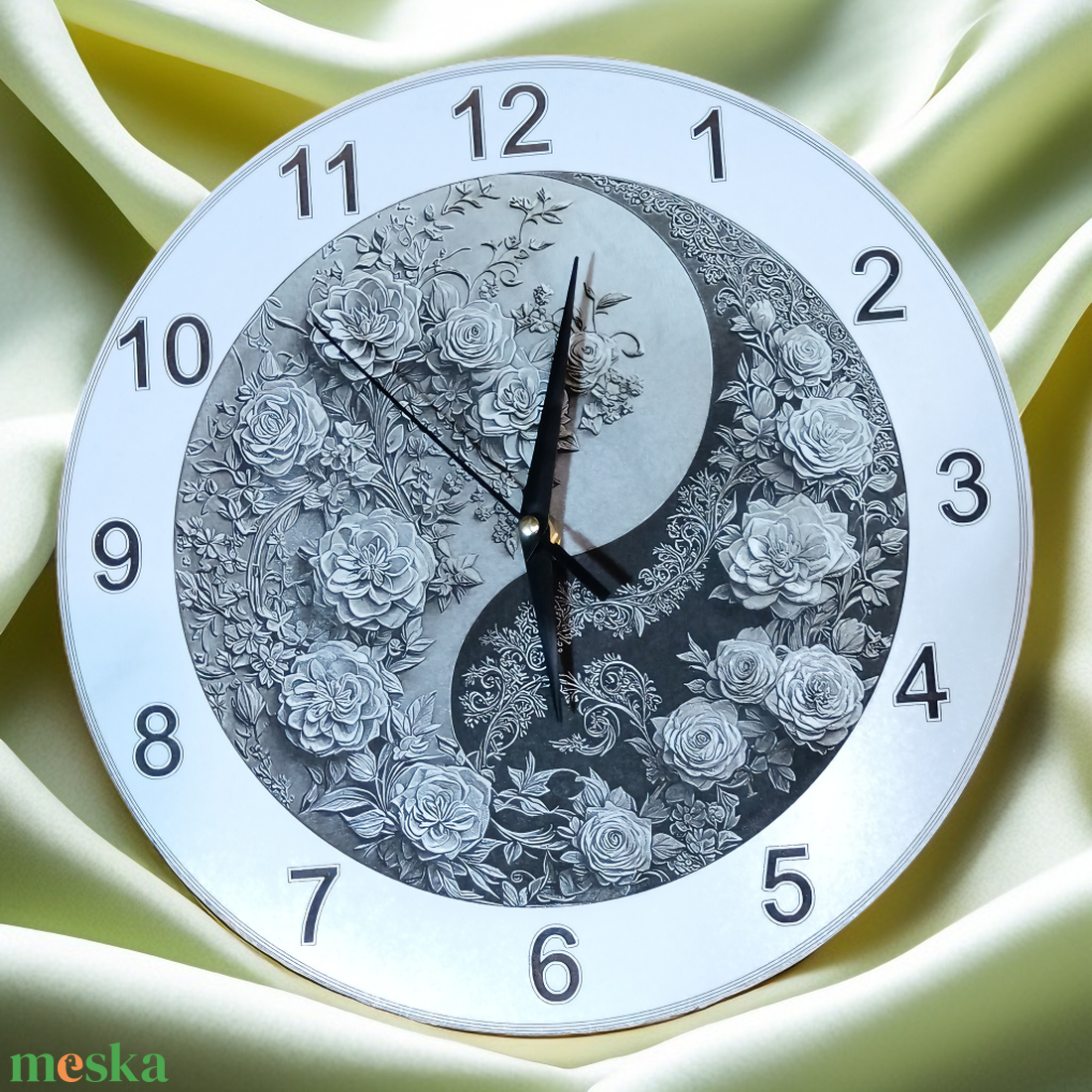 Gravírozott falióra - otthon & életmód - dekoráció - dísztárgy - Meska.hu