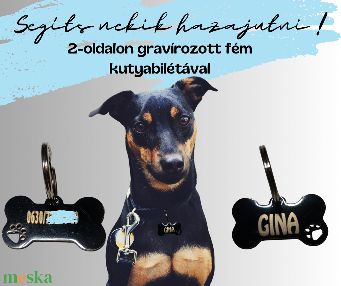 Fém kutyabiléta - otthon & életmód - kisállatoknak - kutyáknak - kutya biléta - Meska.hu