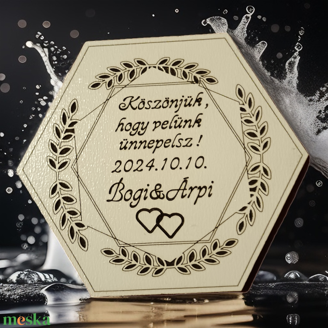 Esküvői poháralátét - esküvő - dekoráció - asztaldísz - Meska.hu Esküvői poháralátét - esküvő - dekoráció - asztaldísz - Meska.hu
