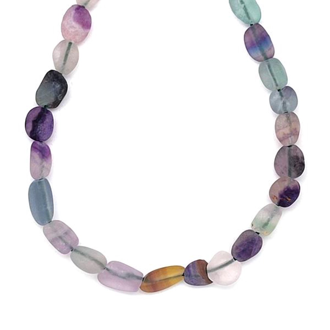 Fluorit matt pebble 6-10mm  ékszerkészítő alapanyag (füzér) - kellékek & szerszámok - ásvány alapanyag - ásványfüzér - Meska.hu