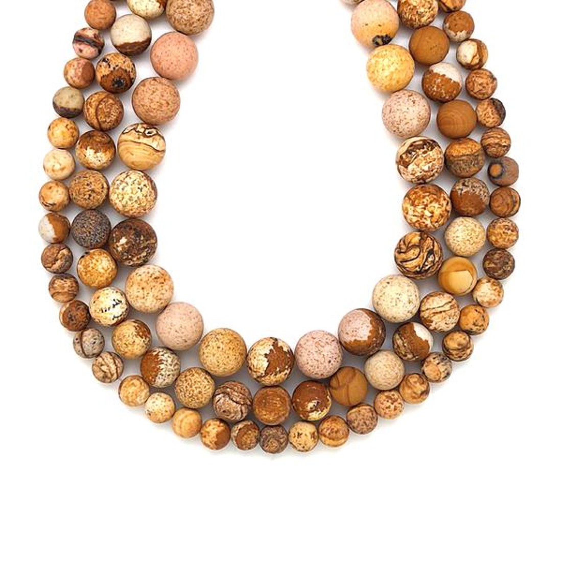 Jáspis kép matt golyó 6mm  ékszerkészítő alapanyag (füzér) - kellékek & szerszámok - ásvány alapanyag - ásványfüzér - Meska.hu