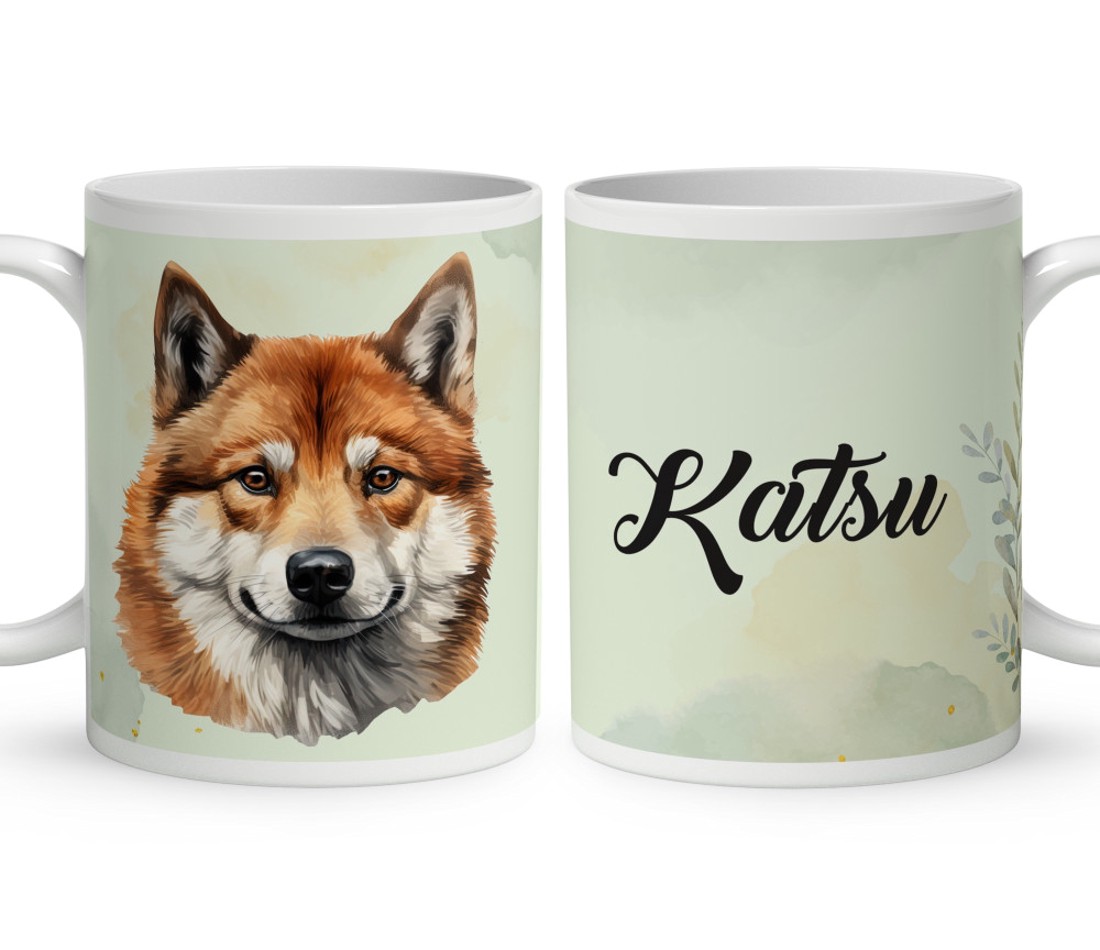 Névvel kérhető - Vörös Akita portré mintás bögre - otthon & életmód - konyhafelszerelés, tálalás - tálalás - bögre & csésze - Meska.hu