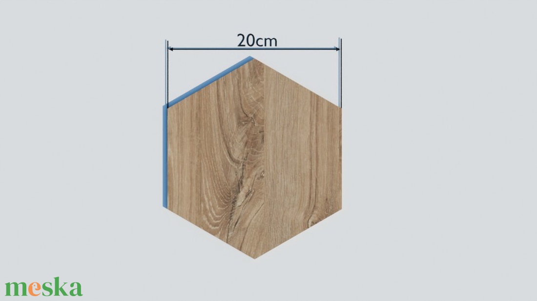 Modern Hexagon Falpanel Szett � 3D Térhatású Fa Antracit Dekor - otthon & életmód - dekoráció - fali és függő dekoráció - falra akasztható dekor - Meska.hu