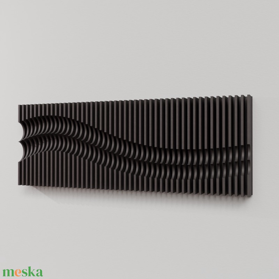 Antracit 3D Design Fal 138x50cm - otthon & életmód - dekoráció - fali és függő dekoráció - falra akasztható dekor - Meska.hu