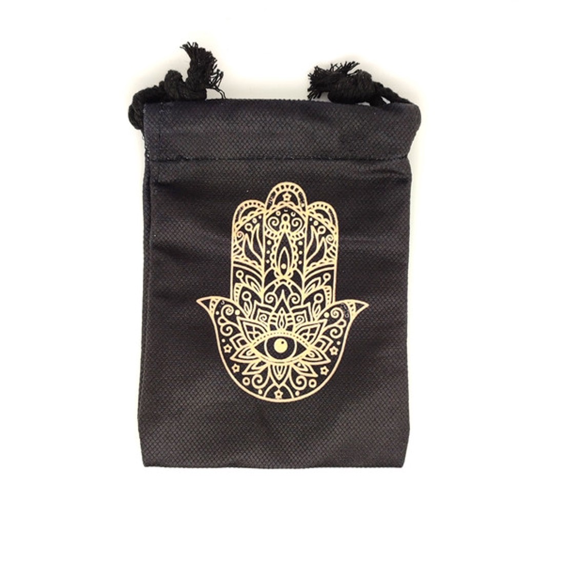 Arany Hamsa mintás szütyő � textil ajándéktasak 13x18 cm - otthon & életmód - papír, írószer - ajándékozás kellékei - ajándékzsák, csomagolás - Meska.hu