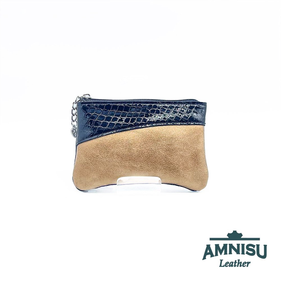 Fekete lakk kígyómintás - sötét arany ívelt egy cipzáras kulcstartó C8023 - táska & tok - kulcstartó & táskadísz - kulcstartó - Meska.hu