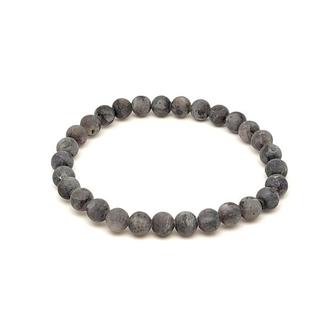 Larvikit matt ásvány karkötő golyós 6mm - ékszer - karkötő - ásványkarkötő - Meska.hu