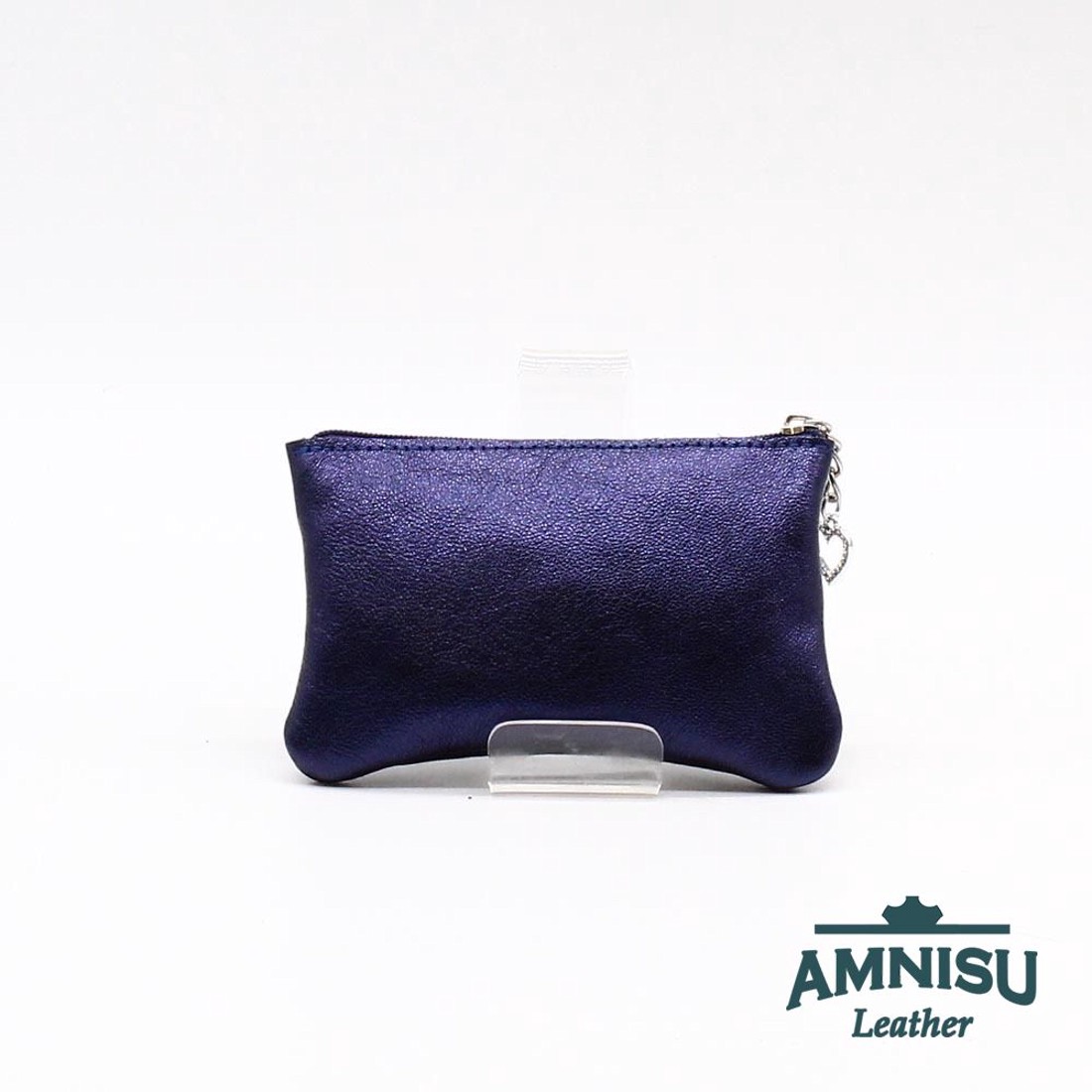 Metál sötétkék - kígyómintás ívelt egy cipzáras kulcstartó C6012 - táska & tok - kulcstartó & táskadísz - kulcstartó - Meska.hu