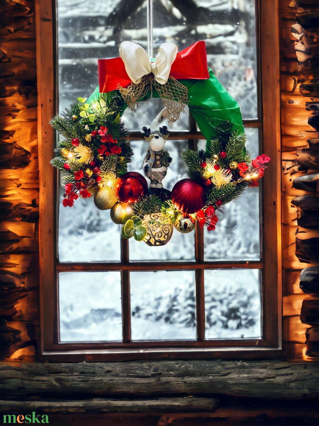 Mara Karácsonyi Ajtódísz  - karácsony - karácsonyi lakásdekoráció - karácsonyi ajtódíszek - Meska.hu