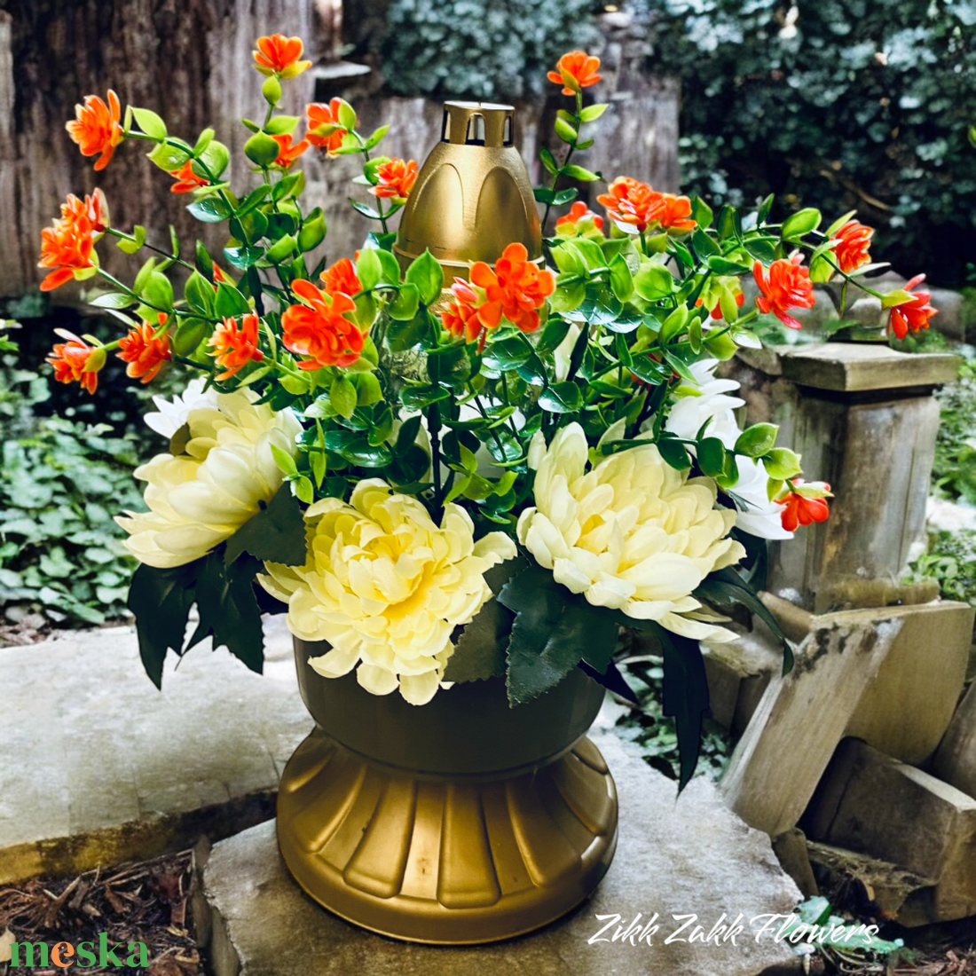 Narancs Színű Virágokkal Díszített Mécses - otthon & életmód - vallás - temetkezési tárgy - Meska.hu Narancs Színű Virágokkal Díszített Mécses - otthon & életmód - vallás - temetkezési tárgy - Meska.hu