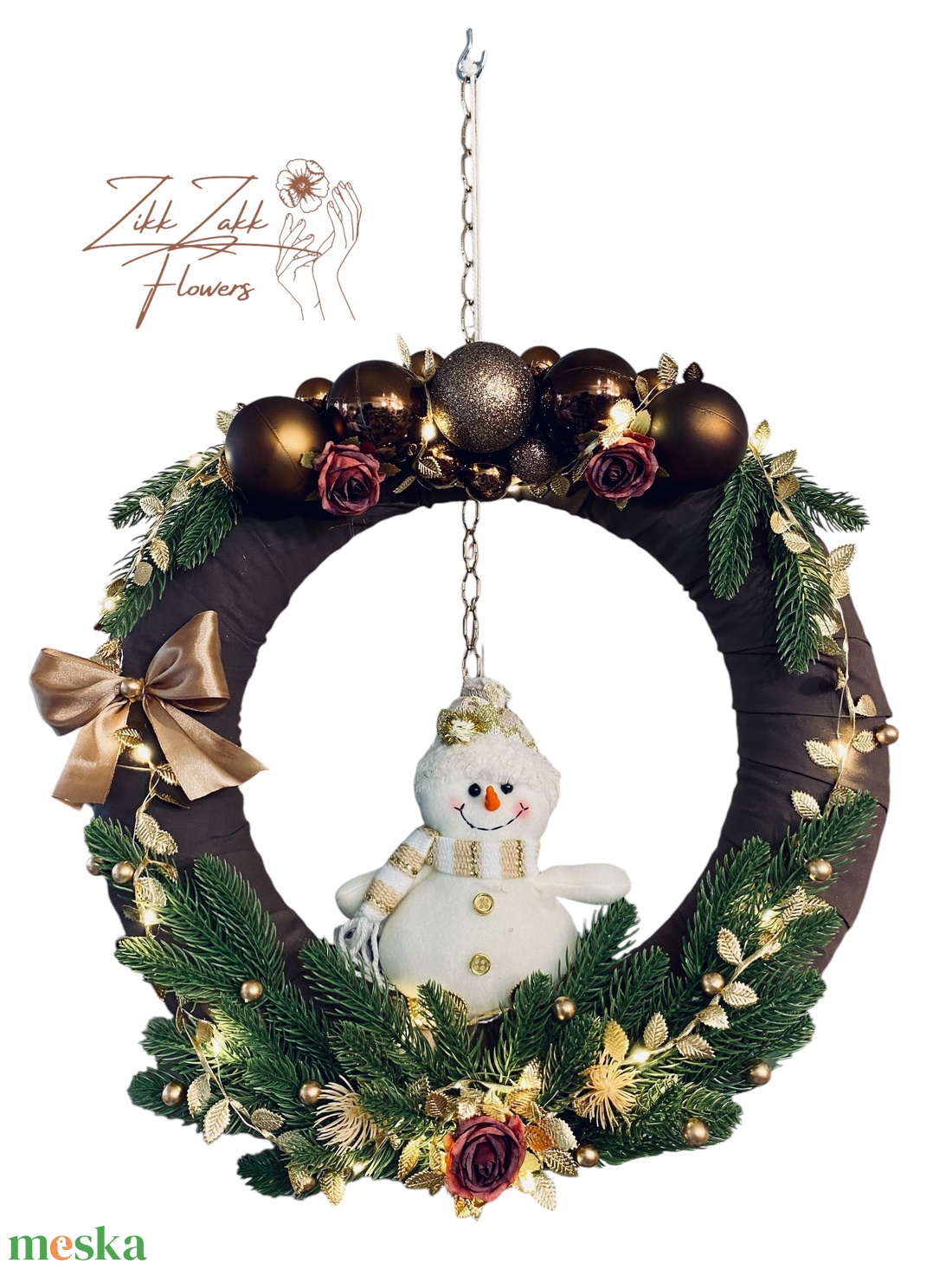 Téli Öröm - Ajtódísz  - karácsony - adventi díszek - adventi ajtódísz - Meska.hu