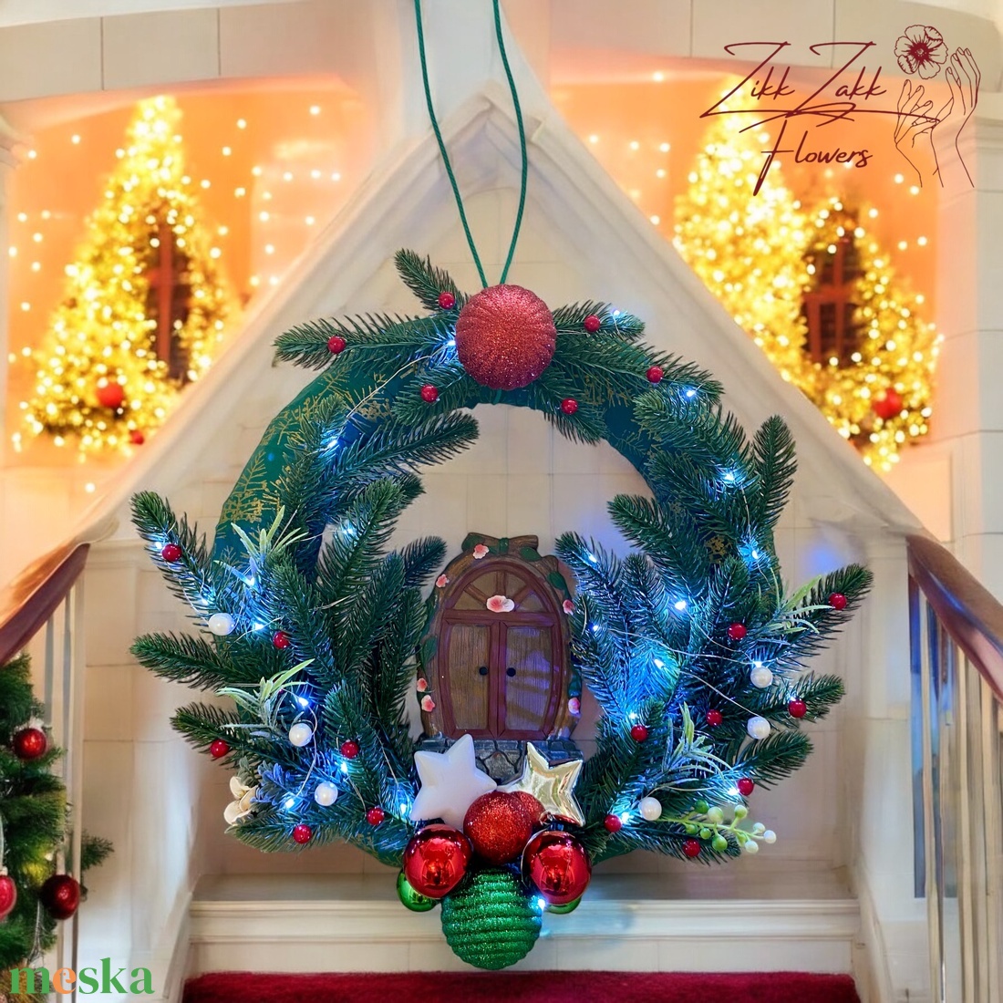 Karácsonyi Ajtódísz  - karácsony - karácsonyi lakásdekoráció - karácsonyi ajtódíszek - Meska.hu