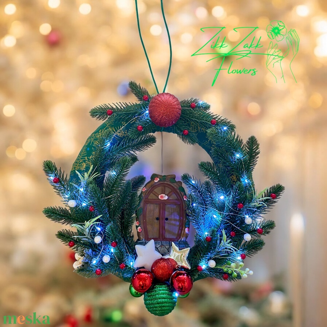 Karácsonyi Ajtódísz  - karácsony - karácsonyi lakásdekoráció - karácsonyi ajtódíszek - Meska.hu