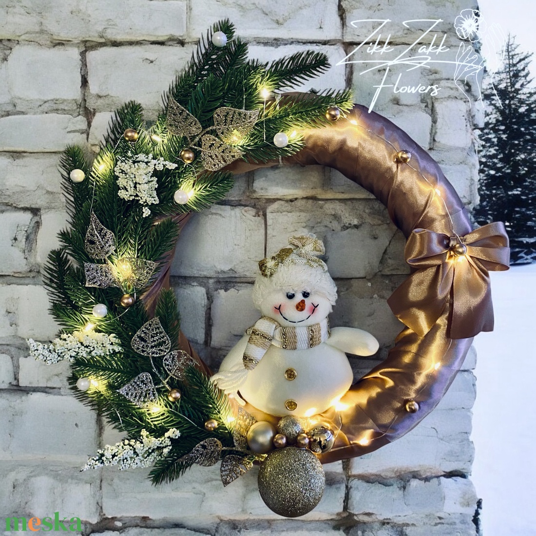 Hóemberes Karácsonyi Ajtódísz  - karácsony - adventi díszek - adventi ajtódísz - Meska.hu