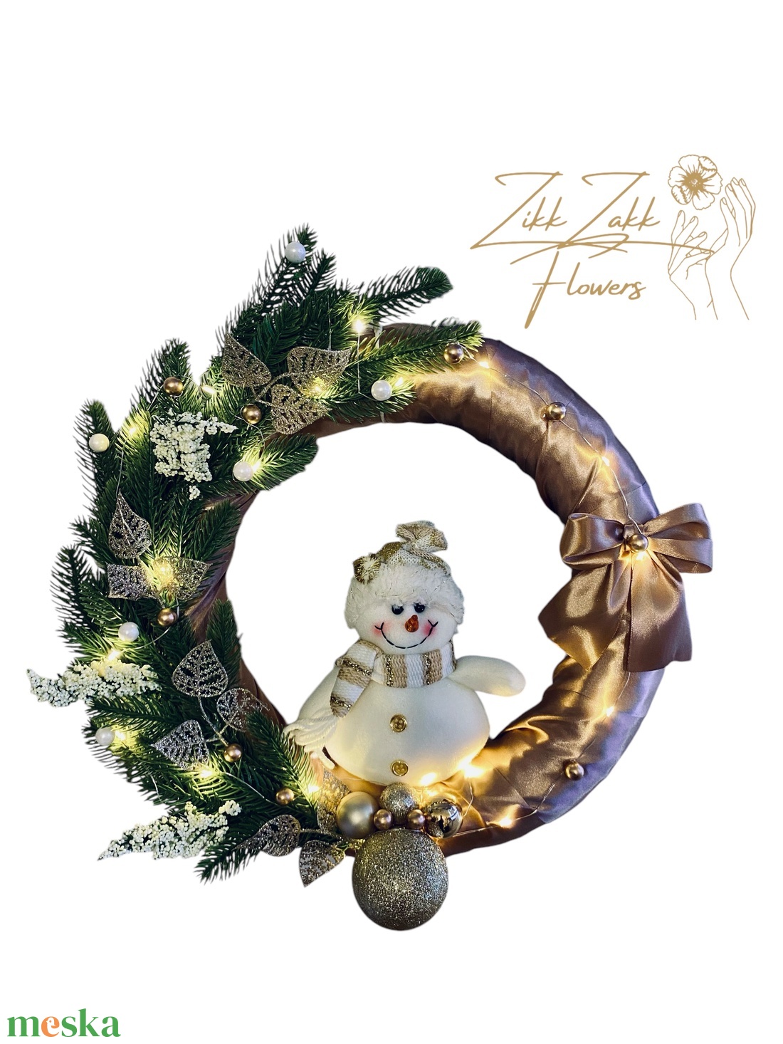 Hóemberes Karácsonyi Ajtódísz  - karácsony - adventi díszek - adventi ajtódísz - Meska.hu