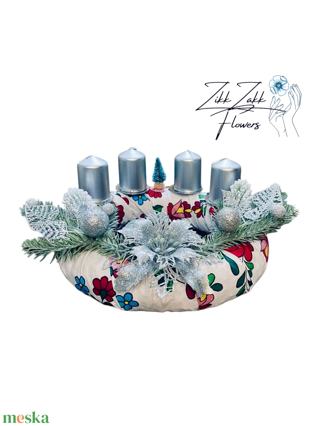 Magyar Motívumos Adventi Koszorú - karácsony - adventi díszek - adventi koszorú - Meska.hu