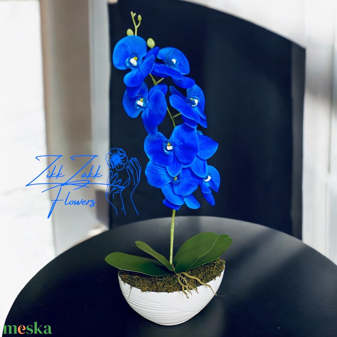 Kék Orchidea - Szemkápráztató Szépsé - otthon & életmód - dekoráció - virágdísz és tartó - csokor & virágdísz - Meska.hu