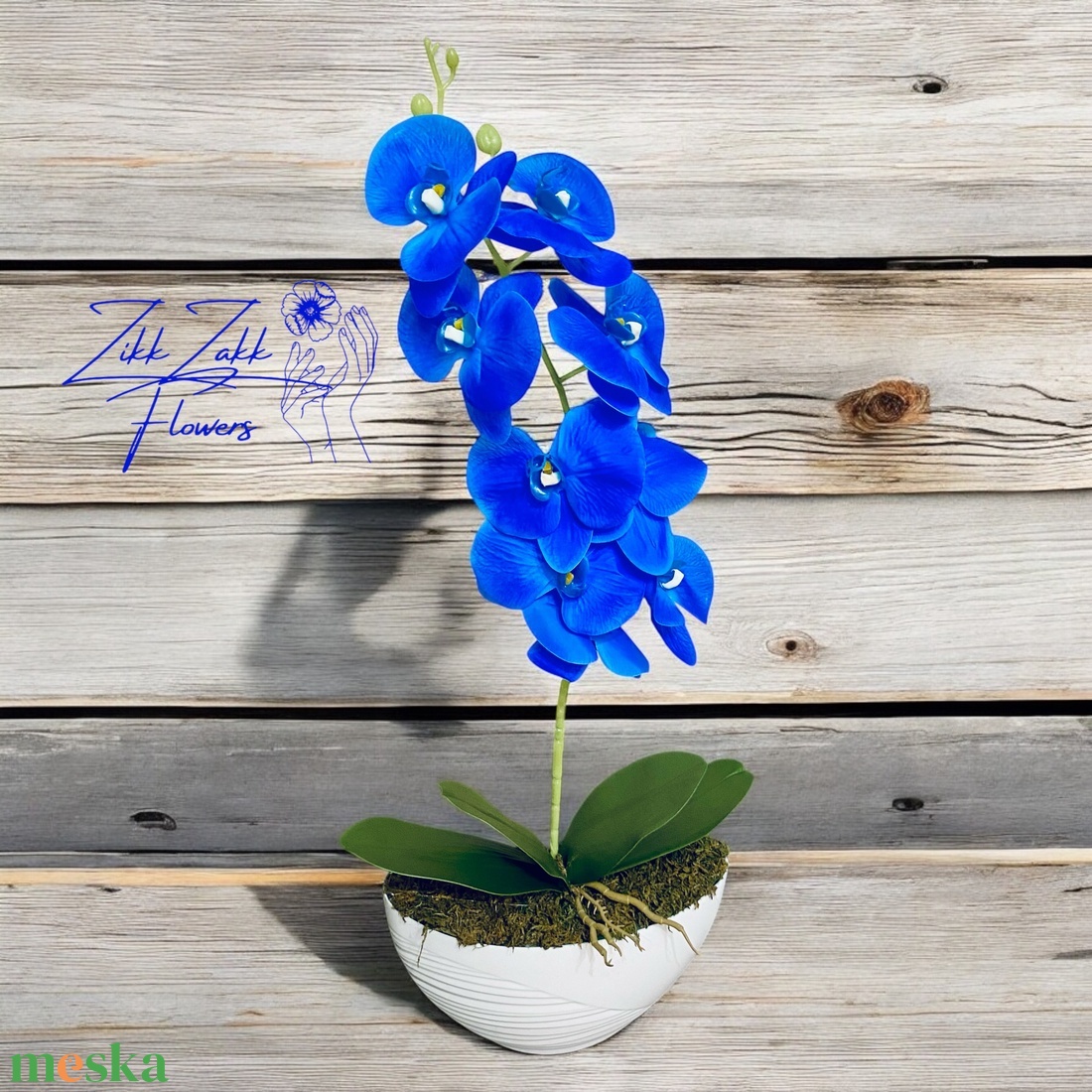 Kék Orchidea - Szemkápráztató Szépsé - otthon & életmód - dekoráció - virágdísz és tartó - csokor & virágdísz - Meska.hu