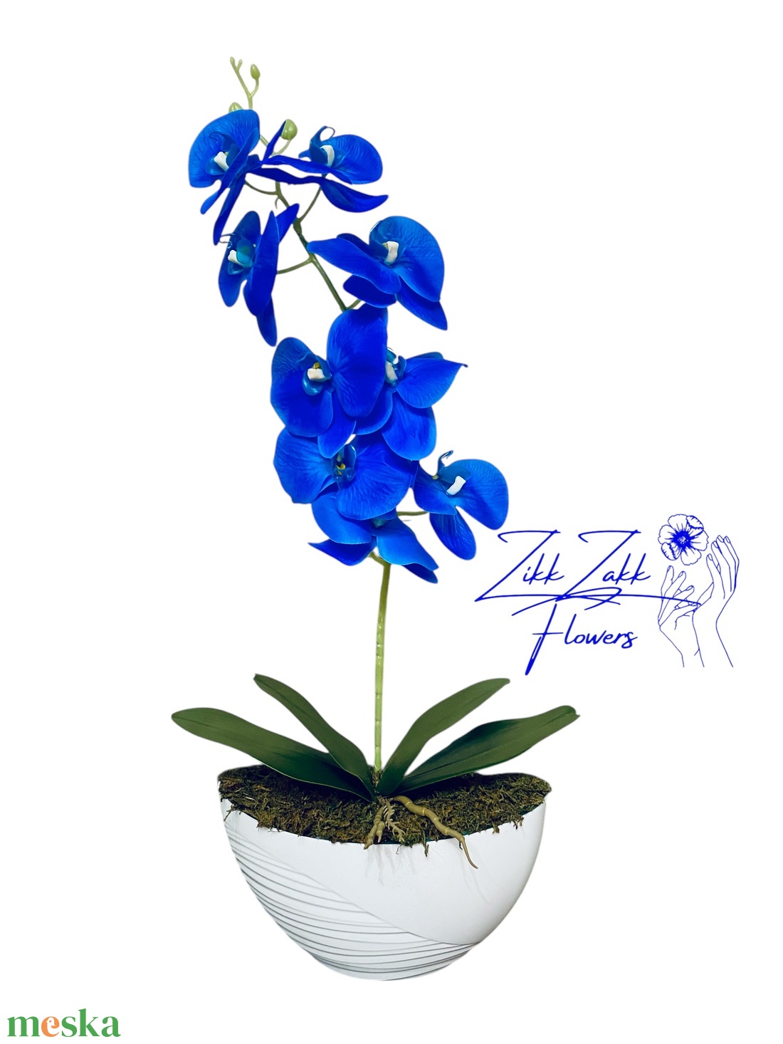 Kék Orchidea - Szemkápráztató Szépsé - otthon & életmód - dekoráció - virágdísz és tartó - csokor & virágdísz - Meska.hu