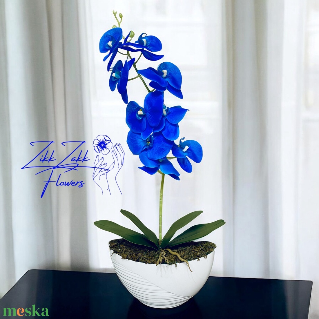 Kék Orchidea - Szemkápráztató Szépsé - otthon & életmód - dekoráció - virágdísz és tartó - csokor & virágdísz - Meska.hu