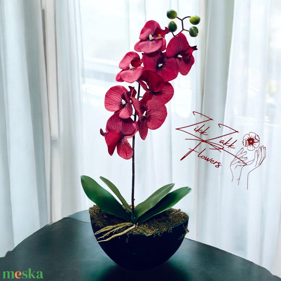 Bordó Orchidea Kompozíció - otthon & életmód - dekoráció - virágdísz és tartó - csokor & virágdísz - Meska.hu Bordó Orchidea Kompozíció - otthon & életmód - dekoráció - virágdísz és tartó - csokor & virágdísz - Meska.hu