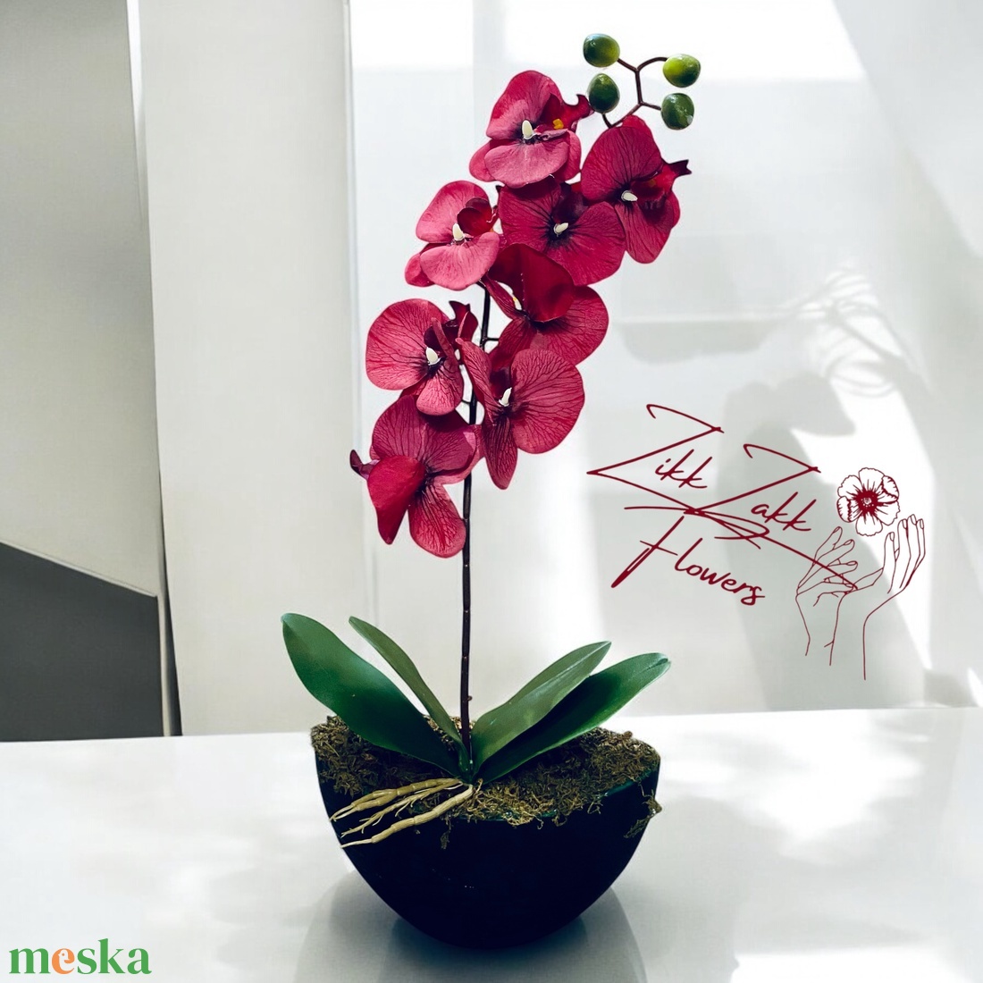 Bordó Orchidea Kompozíció - otthon & életmód - dekoráció - virágdísz és tartó - csokor & virágdísz - Meska.hu Bordó Orchidea Kompozíció - otthon & életmód - dekoráció - virágdísz és tartó - csokor & virágdísz - Meska.hu