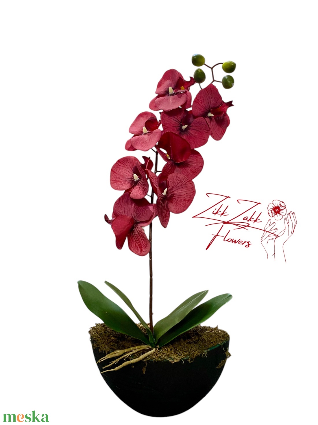 Bordó Orchidea Kompozíció - otthon & életmód - dekoráció - virágdísz és tartó - csokor & virágdísz - Meska.hu Bordó Orchidea Kompozíció - otthon & életmód - dekoráció - virágdísz és tartó - csokor & virágdísz - Meska.hu