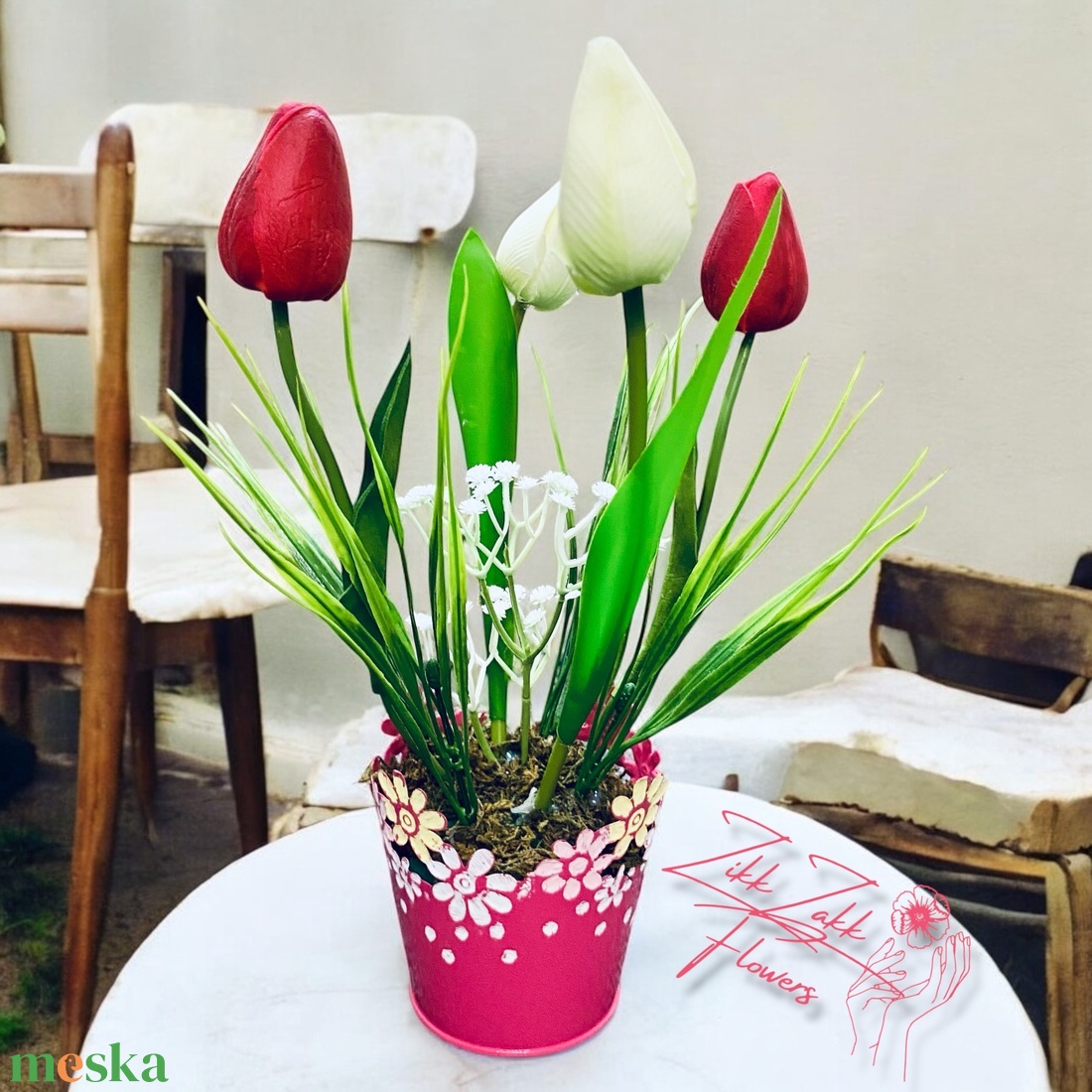 Színes Tulipán Kompozíció - otthon & életmód - dekoráció - virágdísz és tartó - csokor & virágdísz - Meska.hu Színes Tulipán Kompozíció - otthon & életmód - dekoráció - virágdísz és tartó - csokor & virágdísz - Meska.hu