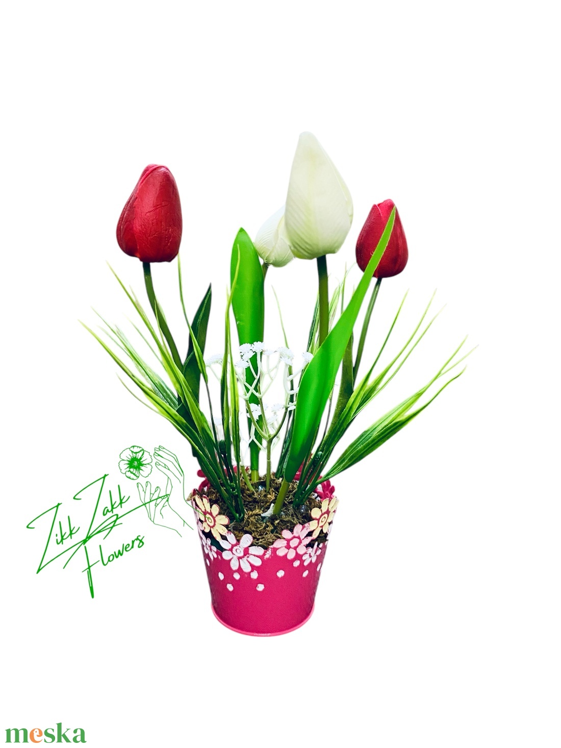 Színes Tulipán Kompozíció - otthon & életmód - dekoráció - virágdísz és tartó - csokor & virágdísz - Meska.hu Színes Tulipán Kompozíció - otthon & életmód - dekoráció - virágdísz és tartó - csokor & virágdísz - Meska.hu