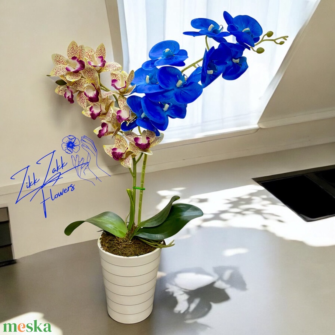 Bíbor és kék Orchidea - otthon & életmód - dekoráció - virágdísz és tartó - csokor & virágdísz - Meska.hu Bíbor és kék Orchidea - otthon & életmód - dekoráció - virágdísz és tartó - csokor & virágdísz - Meska.hu