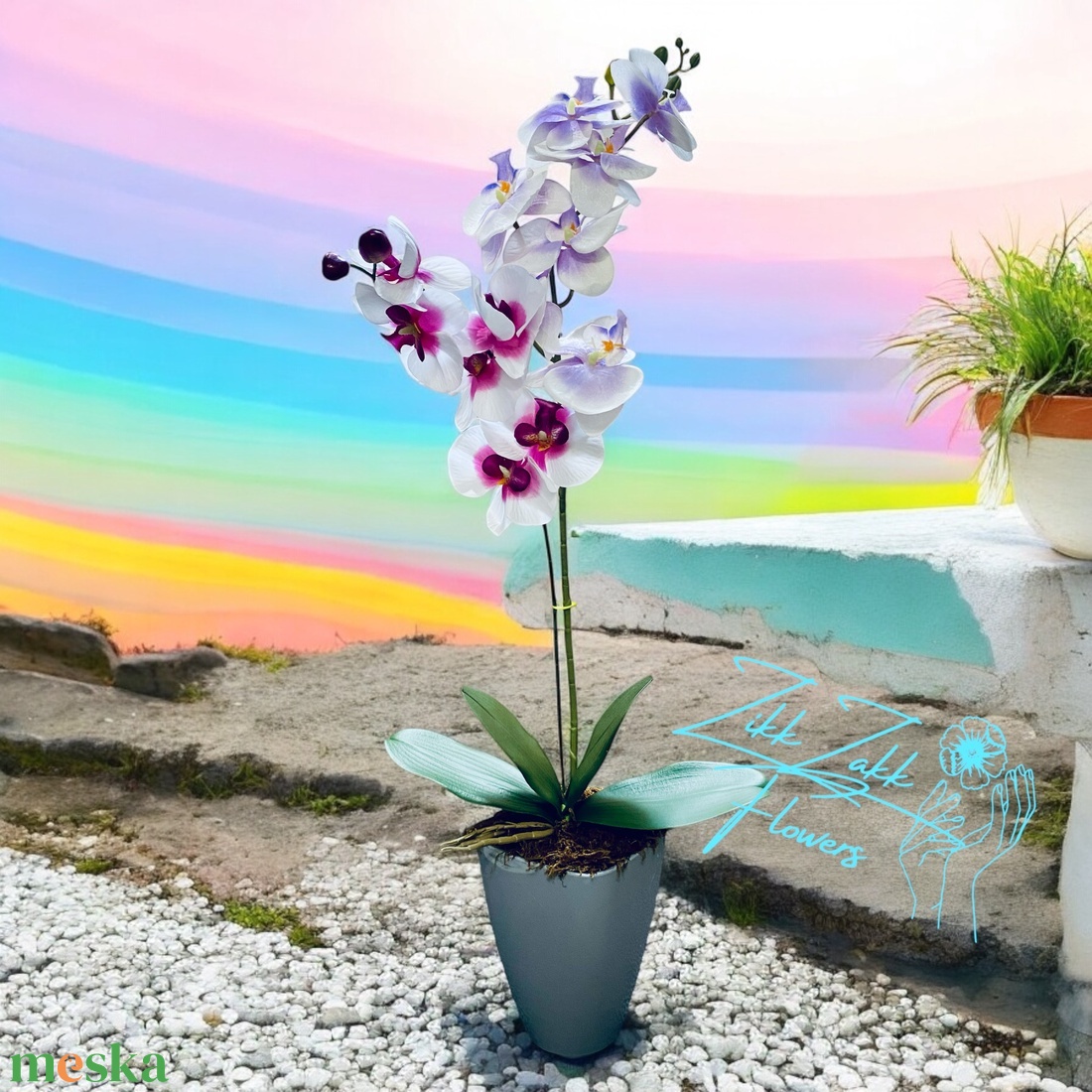 Fehér és Bíbor Orchidea - otthon & életmód - dekoráció - virágdísz és tartó - csokor & virágdísz - Meska.hu Fehér és Bíbor Orchidea - otthon & életmód - dekoráció - virágdísz és tartó - csokor & virágdísz - Meska.hu