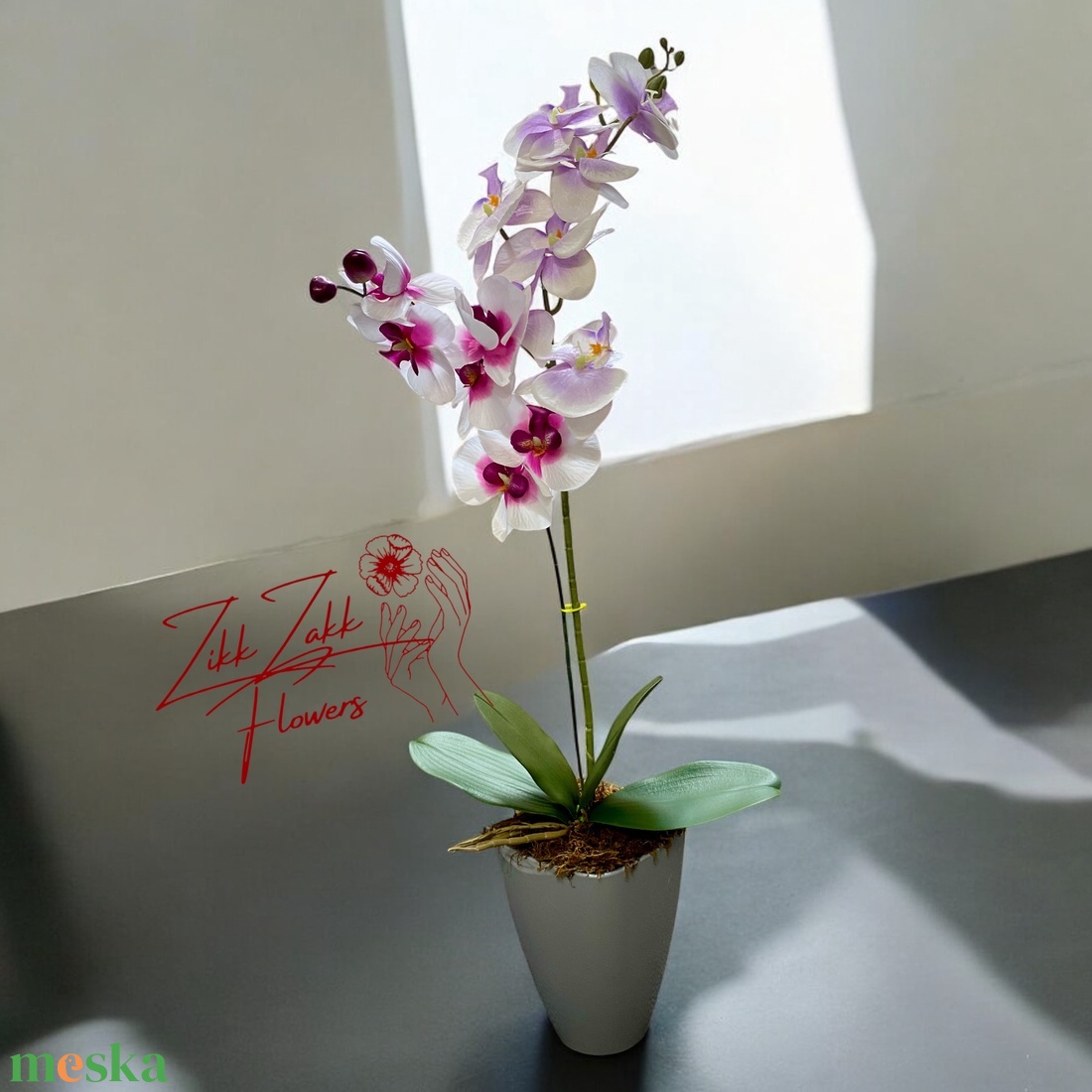 Fehér és Bíbor Orchidea - otthon & életmód - dekoráció - virágdísz és tartó - csokor & virágdísz - Meska.hu Fehér és Bíbor Orchidea - otthon & életmód - dekoráció - virágdísz és tartó - csokor & virágdísz - Meska.hu