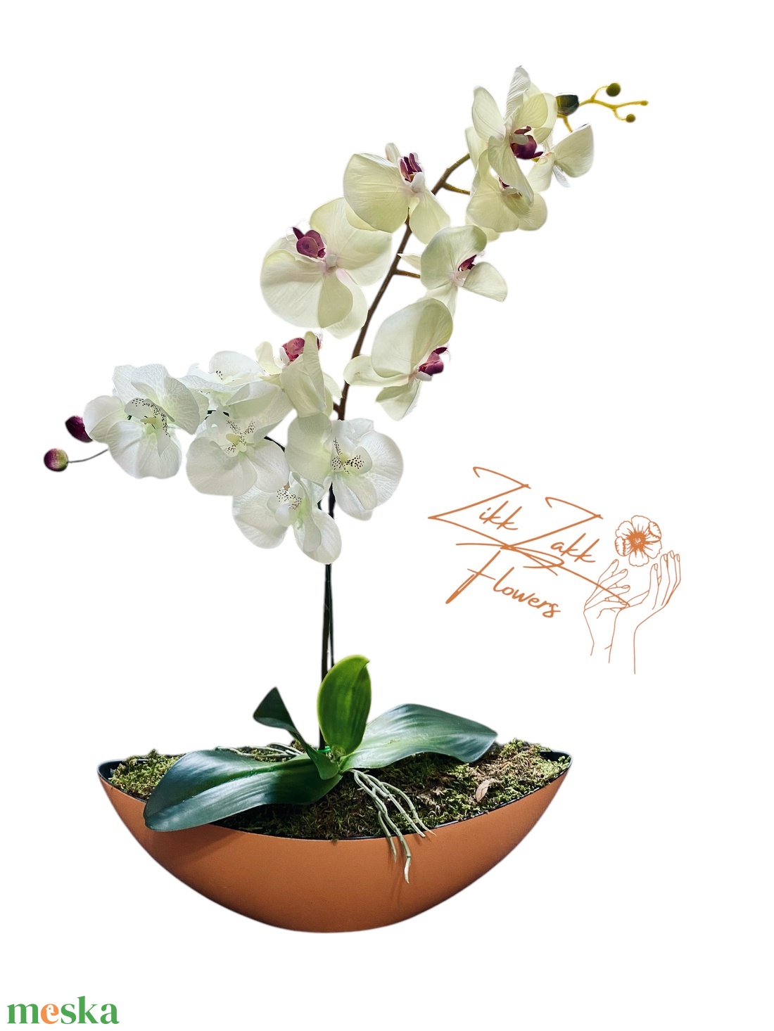 Fehér - Bézs Orchidea Dísz - otthon & életmód - dekoráció - virágdísz és tartó - virágtartó - Meska.hu Fehér - Bézs Orchidea Dísz - otthon & életmód - dekoráció - virágdísz és tartó - virágtartó - Meska.hu