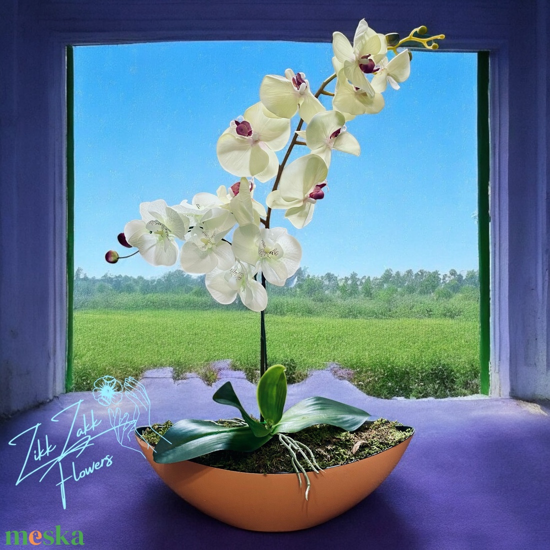 Fehér - Bézs Orchidea Dísz - otthon & életmód - dekoráció - virágdísz és tartó - virágtartó - Meska.hu Fehér - Bézs Orchidea Dísz - otthon & életmód - dekoráció - virágdísz és tartó - virágtartó - Meska.hu