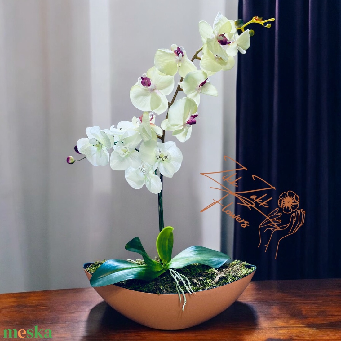 Fehér - Bézs Orchidea Dísz - otthon & életmód - dekoráció - virágdísz és tartó - virágtartó - Meska.hu Fehér - Bézs Orchidea Dísz - otthon & életmód - dekoráció - virágdísz és tartó - virágtartó - Meska.hu