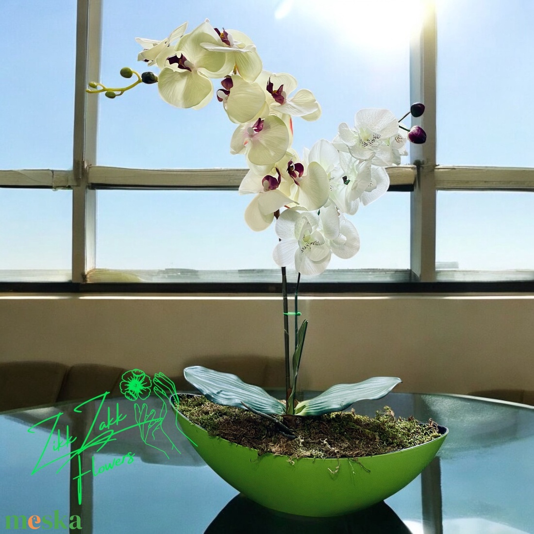 Zöld Orchidea Dísz - otthon & életmód - dekoráció - asztal és polc dekoráció - asztaldísz - Meska.hu Zöld Orchidea Dísz - otthon & életmód - dekoráció - asztal és polc dekoráció - asztaldísz - Meska.hu