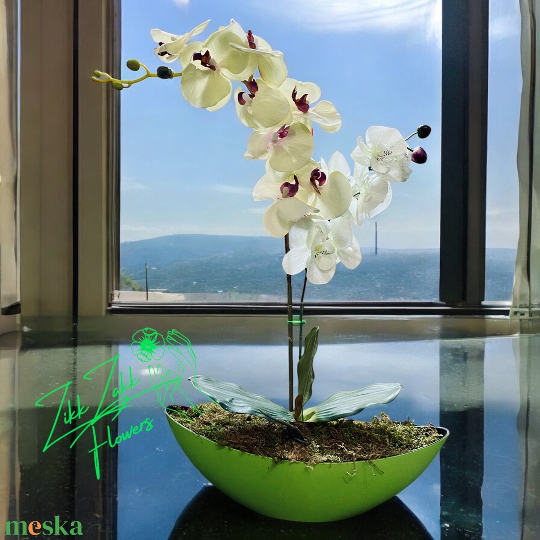 Zöld Orchidea Dísz - otthon & életmód - dekoráció - asztal és polc dekoráció - asztaldísz - Meska.hu Zöld Orchidea Dísz - otthon & életmód - dekoráció - asztal és polc dekoráció - asztaldísz - Meska.hu