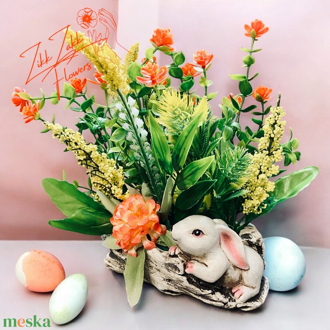 Tavaszi Nyuszi Asztaldísz - otthon & életmód - dekoráció - asztal és polc dekoráció - asztaldísz - Meska.hu
