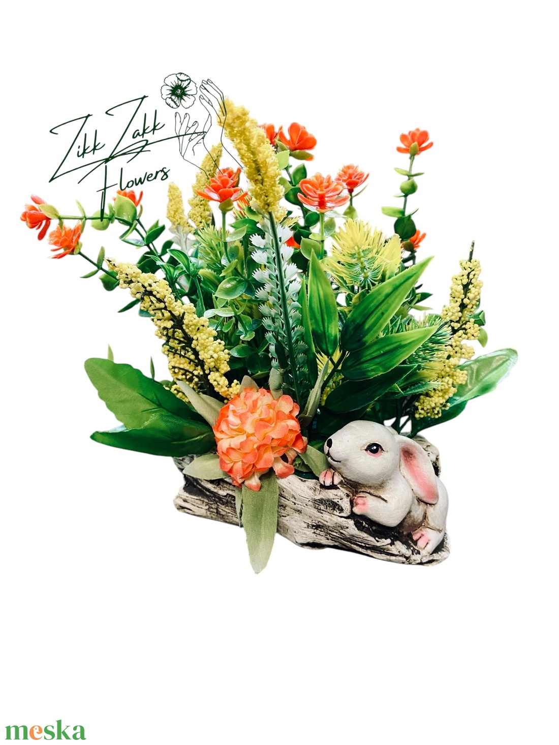 Tavaszi Nyuszi Asztaldísz - otthon & életmód - dekoráció - asztal és polc dekoráció - asztaldísz - Meska.hu