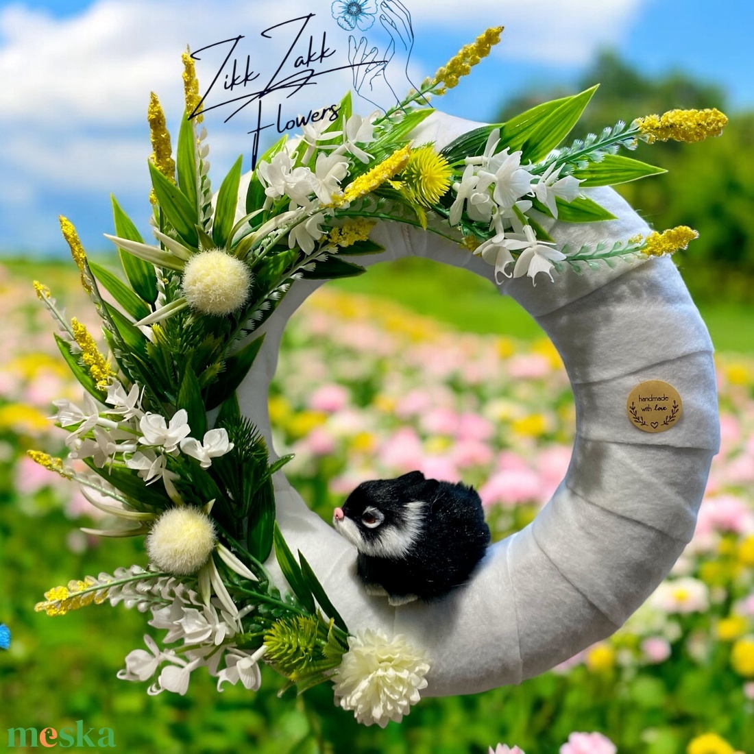 Tavaszi Nyuszis Koszorú - otthon & életmód - dekoráció - ajtó- és ablak dekoráció - ajtódísz & kopogtató - Meska.hu