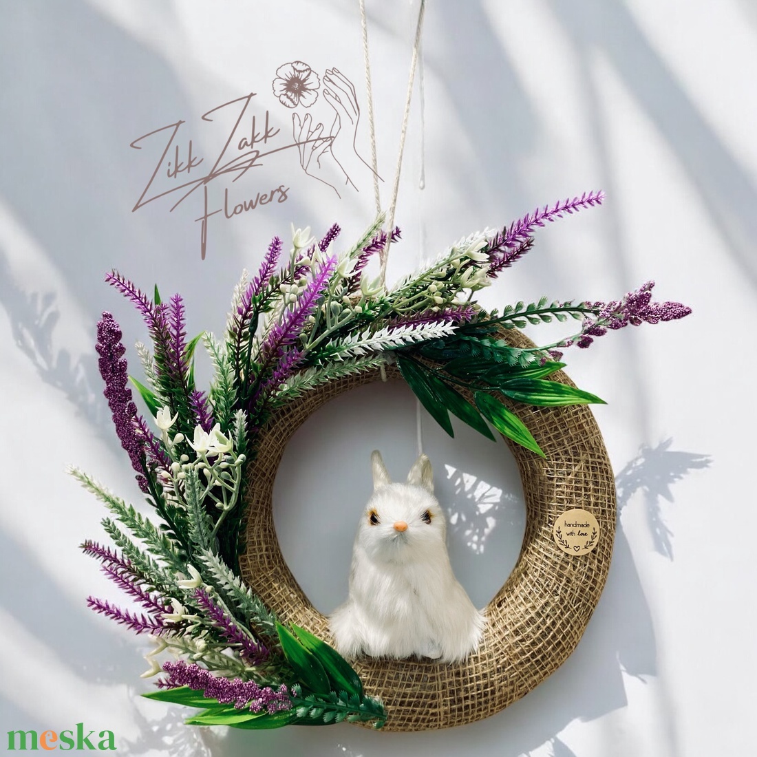 Húsvéti Nyuszi Koszorú - otthon & életmód - dekoráció - ajtó- és ablak dekoráció - ajtódísz & kopogtató - Meska.hu
