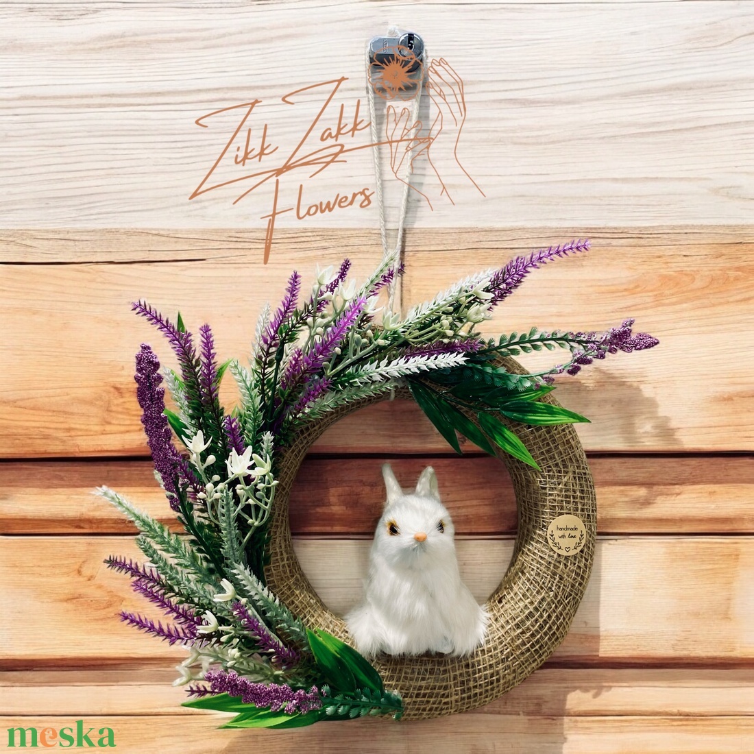 Húsvéti Nyuszi Koszorú - otthon & életmód - dekoráció - ajtó- és ablak dekoráció - ajtódísz & kopogtató - Meska.hu