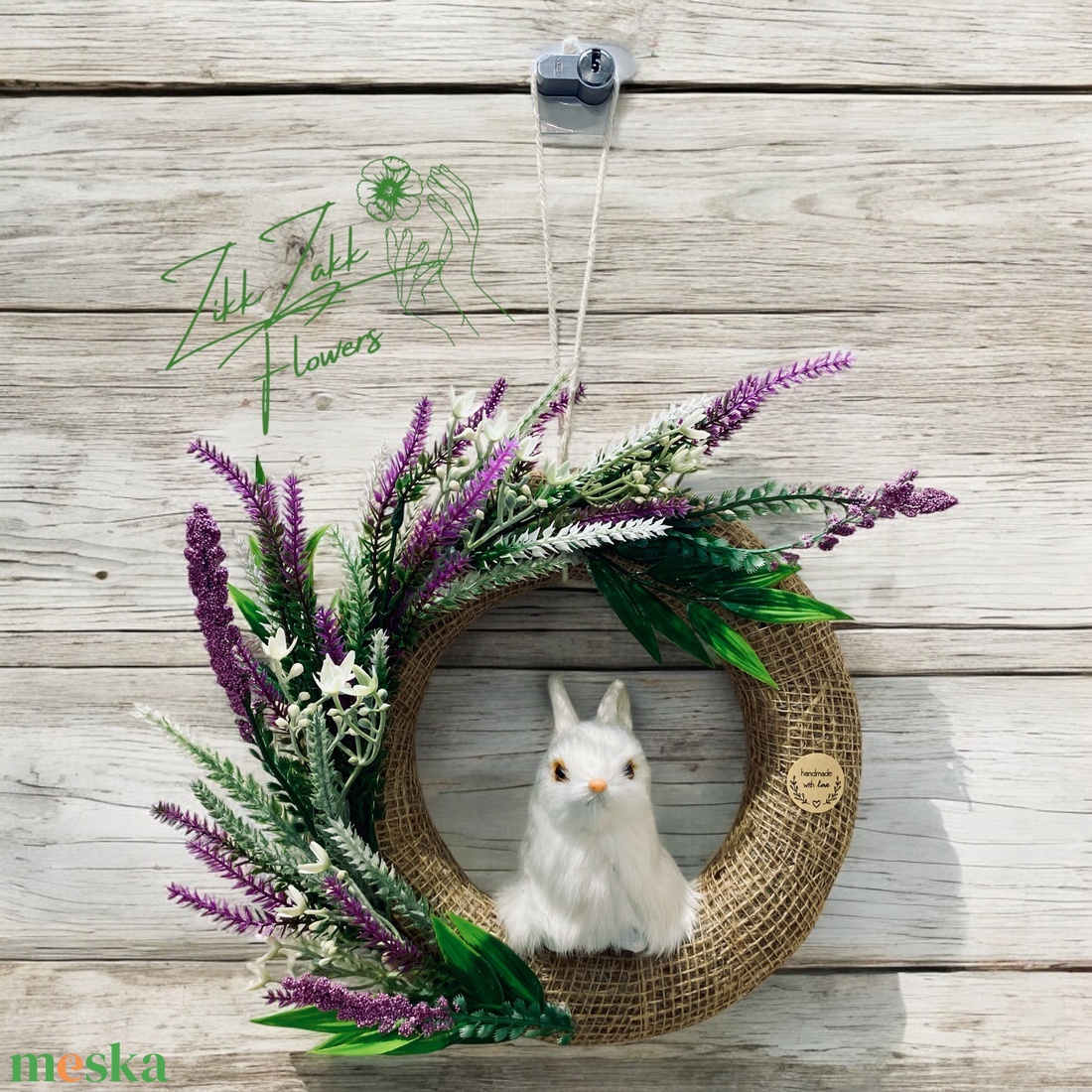Húsvéti Nyuszi Koszorú - otthon & életmód - dekoráció - ajtó- és ablak dekoráció - ajtódísz & kopogtató - Meska.hu