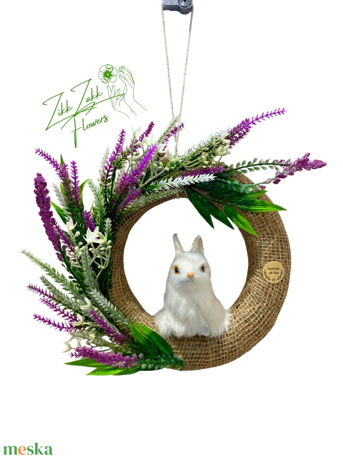 Húsvéti Nyuszi Koszorú - otthon & életmód - dekoráció - ajtó- és ablak dekoráció - ajtódísz & kopogtató - Meska.hu