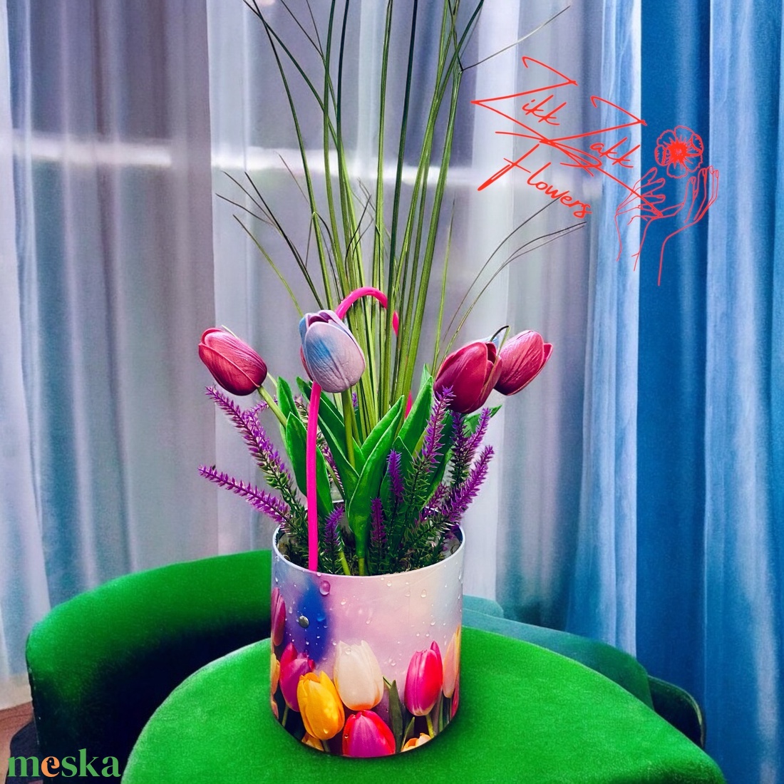 Színes Tulipános Vödör - otthon & életmód - dekoráció - virágdísz és tartó - csokor & virágdísz - Meska.hu Színes Tulipános Vödör - otthon & életmód - dekoráció - virágdísz és tartó - csokor & virágdísz - Meska.hu