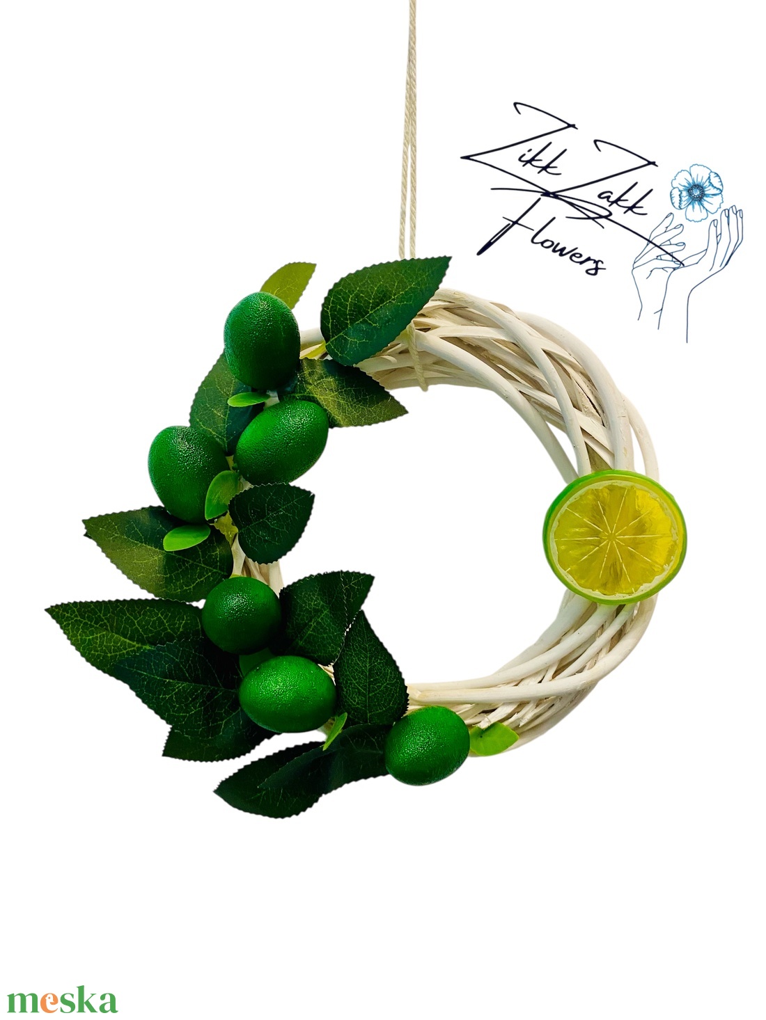 Lime Frissesség Koszorú - otthon & életmód - dekoráció - ajtó- és ablak dekoráció - ajtódísz & kopogtató - Meska.hu