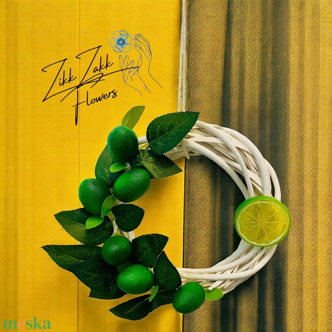 Lime Frissesség Koszorú - otthon & életmód - dekoráció - ajtó- és ablak dekoráció - ajtódísz & kopogtató - Meska.hu