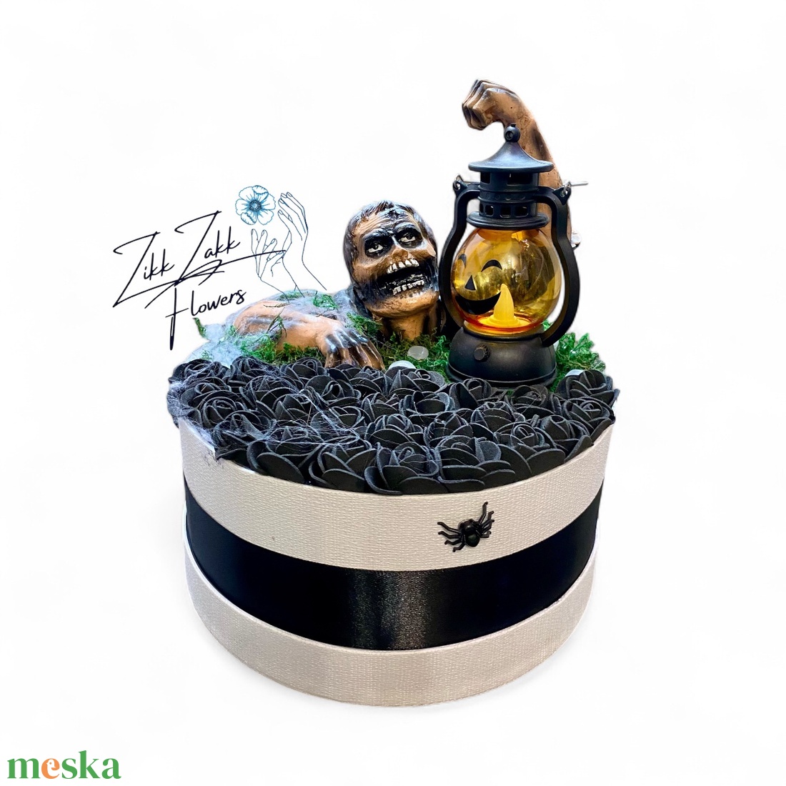 Zombi lámpással doboz - otthon & életmód - dekoráció - halloween - halloweeni asztaldísz - Meska.hu