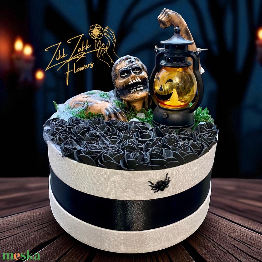 Zombi lámpással doboz - otthon & életmód - dekoráció - halloween - halloweeni asztaldísz - Meska.hu